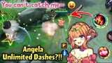 ANGELA UNLIMITED DASHES!🤯YOU CAN'T CATCH ME∼😂Hyper Blend Mode Mobile legends🔥
