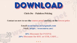[WSOCOURSE.NET] Chris Do – Painless Pricing
