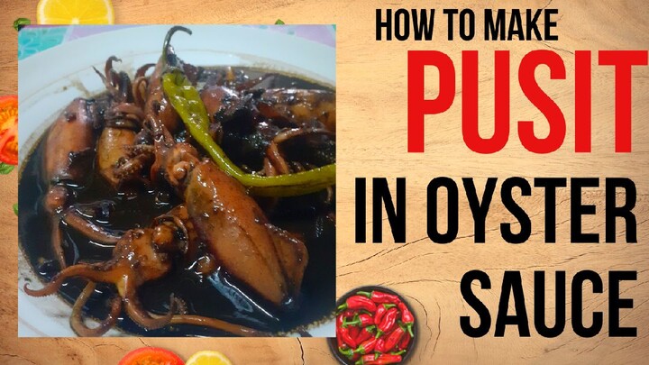 Adobong Pusit in Oyster Sauce