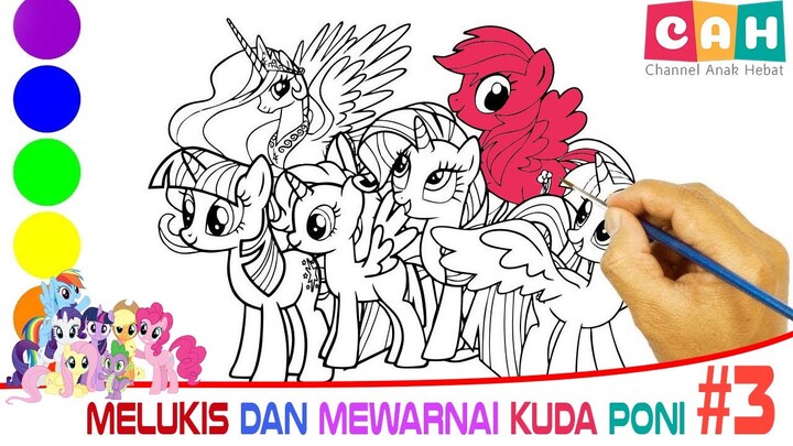 Mari Belajar Bagaimana Menggambar & Melukis Kuda Poni | Melukis, Mewarnai untuk Anak, Balita #3
