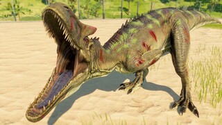 3x ALLOSAURUS vs 3x ALBERTOSAURUS vs 3x CARNOTAURUS BATTLE ROYALE - Jurassic World Evolution 2