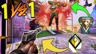 Valorant: 1 Radiant VS 1 Buffed Bronze! - Who Wins?