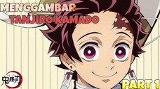 Begini caranya menggambar Tanjiro kamado Dari anime Kimetsu no yaiba [Part 1]