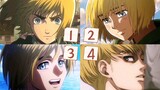 [ Attack on Titan ] Changes in Armin's appearance in seasons 1-4