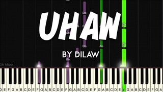 Uhaw by Dilaw synthesia piano tutorial + sheet music & lyrics