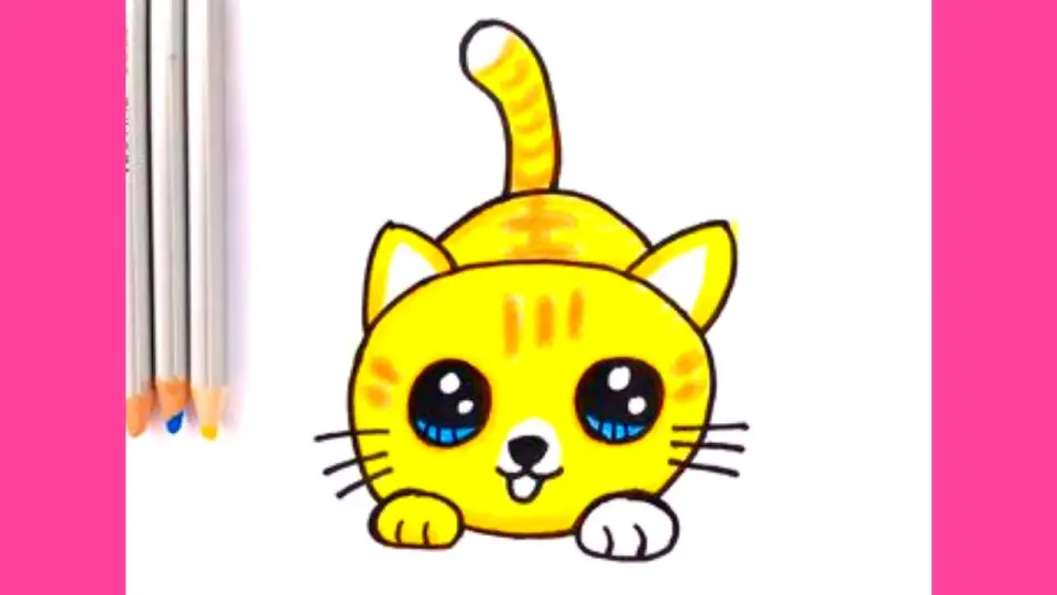 Hướng dẫn vẽ CON MÈO CON - Tô màu Con Mèo CON | How to Draw a Kitten Super  Easy| THƯ VẼ - Bilibili