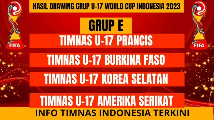 Hasil drawing group u-17 world cup indonesia 2023