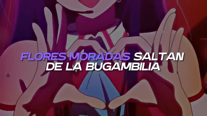 "Flores moradas" español latino