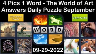 4 Pics 1 Word - The World of Art - 29 September 2022 - Answer Daily Puzzle + Bonus Puzzle