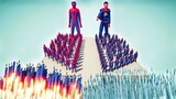 50x SPIDERMAN & 50x SUPERMAN vs 2x EVERY GOD - 🏹Totally Accurate Battle Simulator TABS