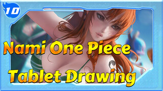 SakimiChan (ilustrator Kanada) / Tablet Drawing / Nami One Piece / Kecepatan Enam Kali_10