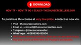 How TF – How TF Do I Scale? - Thecourseresellers.com
