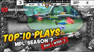 MPL SEASON 7 TOP 10 PLAYS OF DAY 1 WEEK 2 | SNIPE GAMING TV