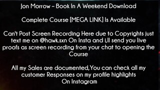 Jon Morrow Course Book In A Weekend Download