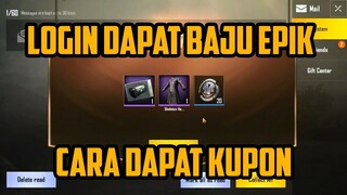 LOGIN DAPAT BAJU EPIK GRATIS DAN CARA DAPAT KUPON MENGGUNAKAN KOIN - PUBG MOBILE