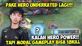 SOLO RANK MAENIN HERO MM UNDERRATED, MODAL GAMEPLAY + MEKANIK KILL BISA SAMPE 18 GENDONG TEAM!!