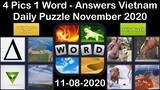 4 Pics 1 Word - Vietnam - 08 November 2020 - Daily Puzzle + Daily Bonus Puzzle - Answer -Walkthrough