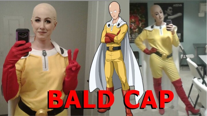 Bald Cap Application with Long Hair (One Punch Man Cosplay Makeup Tutorial)