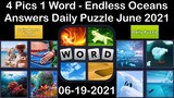 4 Pics 1 Word - Endless Oceans - 19 June 2021 - Answer Daily Puzzle + Daily Bonus Puzzle