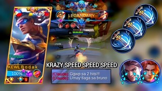 KRAZY ML SPEED SPEED SPEED | TOP GLOBAL BRUNO BEST BUILD AND EMBLEM MLBB - Master Bodak