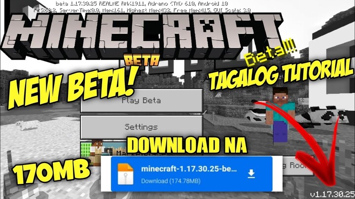 DOWNLOAD Minecraft 1.17.30.25 New Update BETA  (Tagalogtutorial)