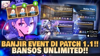 SUMBER BANSOS!! SEMUA EVENT DI UPDATE 1.1 BANJIR STELLAR JADE!! | Honkai: Star Rail