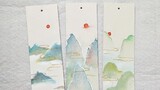 [Hand-painted bookmarks] Quickly paint a set of bookmarks for mountains