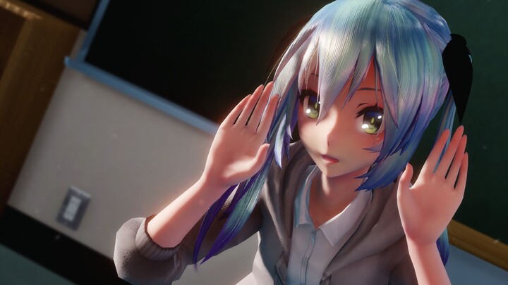 【1080p/60fps MMD】Hatsune Miku dancing in an empty classroom after school holidays --♡チカっとチカ千花っ♡