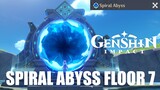 Spiral Abyss Floor 7 (7 Stars) - AR 34 + Build shown