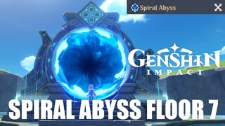 Spiral Abyss Floor 7 (7 Stars) - AR 34 + Build shown