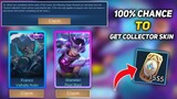 FREE COLLECTOR SKIN AND TRICKS TO SPAM GET MORE COLLECTION TOKEN | CHANCE 100% 2021 NEW EVENT MLBB