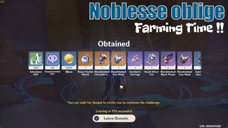 Noblesse oblige Genshin Impact - Farming Time EASY !!