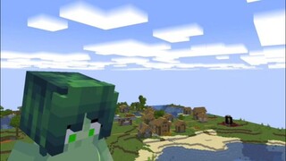 Zombie Girl But HELP - minecraft animation #shorts