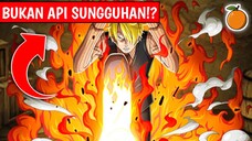 Apakah api yang di keluarkan dari kaki sanji sungguhan?