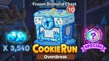 CookieRun OvenBreak ทุ่มคริสตัล 3,540 เม็ด ซื้อหีบฟ้า Frozen Diamond Chest | xBiGx