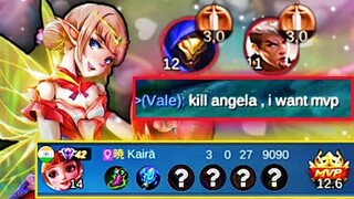 He said "KILL ANGELA, I WANT MVP😢" Top Global Angela Perfect KDA & Best Build!