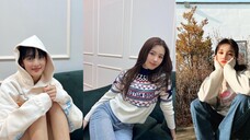 (G)I-DLE [Phụ đề tiếng Trung] 211207 Hai chị em chó chụp ảnh nhau xinh đẹp khiến Yu Qi ghen tị