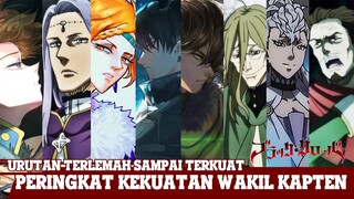 Peringkat Kekuatan Wakil Kapten Ksatria Sihir Kerajaan Clover - Black Clover Indonesia