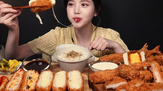 SUB) !🥳 Pork Cutlet Party Mukbang Asmr