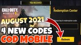 4 NEW Call of Duty Mobile CODES | AUGUST Redeem CD Keys 2021
