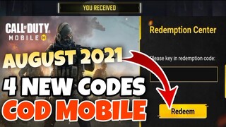 4 NEW Call of Duty Mobile CODES | AUGUST Redeem CD Keys 2021