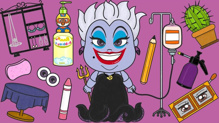 The Little Mermaid Villain Ursula Transforms [Bini Stop Motion Animation]