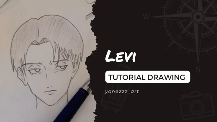 menggambar simple karakter levi