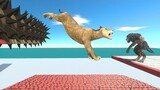 Escape From Wooden Grinder and TNT Beneath - Animal Revolt Battle Simulator