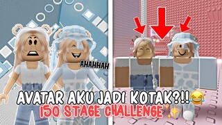 AVATAR AKU JADI KOTAK SAAT MAIN TOWER?!!😂 150 STAGE CHALLENGE !✨ | Roblox Indonesia 🇮🇩 |