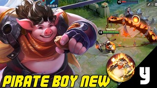 NEW HERO: PIRATE (ZhuBaJie/猪八戒) GAMEPLAY | Arena of Valor