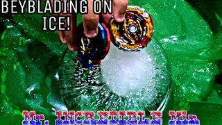 WORLD SPRIGGAN VS BRAVE VALKYRIE ON ICE STADIUM + LEGENDS VS ICE! MAIN BEYBLADE ATAS ICE - ICE B1