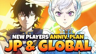 *MUST WATCH* ANNI. PLAN FOR NEW & RETURNING PLAYERS TO GLOBAL & JP! | Black Clover Mobile