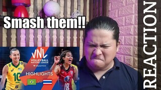 🇧🇷 BRA vs. 🇹🇭 THA - Highlights Week 3 | Women's VNL 2022 REACTION || Jethology