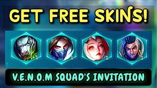 Get FREE SKINS from Venom Squad's Gifts!😍 MLBB